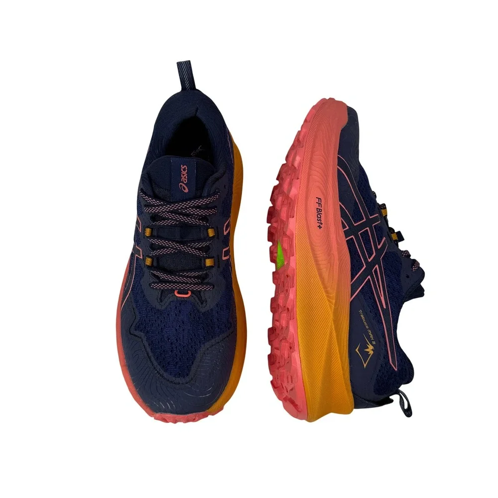 Asics Trabuco Max 2 Trail Running Shoes‎ Womens 11 Midnight Papaya 1012B426 400